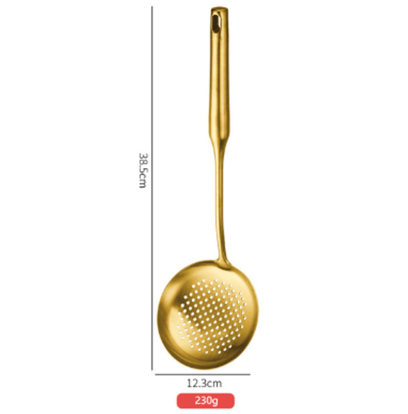 Stainless Steel Cooking Spoon Kitchenware Gift Set Custom Gilded - Mubimart