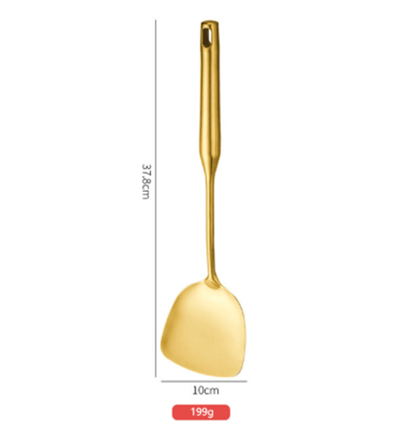 Stainless Steel Cooking Spoon Kitchenware Gift Set Custom Gilded - Mubimart