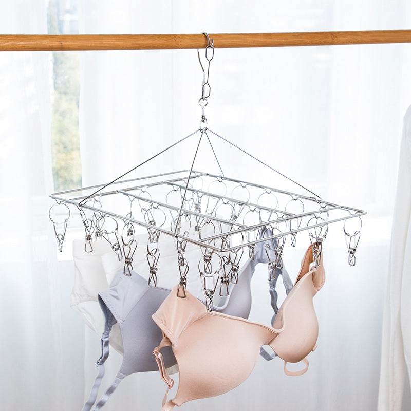 Stainless Steel Drying Rack Clothes Rack Household Multifunctional - Mubimart