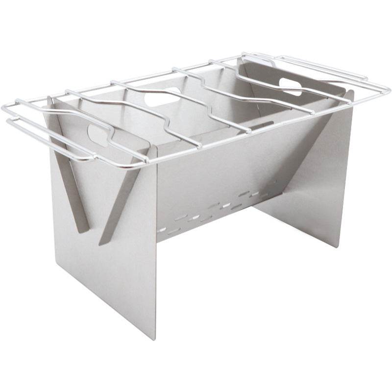 Stainless Steel Flat Card Barbecue Grill Camping Mini - Mubimart