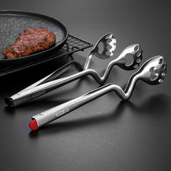 Stainless Steel Food Tongs Bread Barbecue Steak With Vegetables - Mubimart - Food Tong 