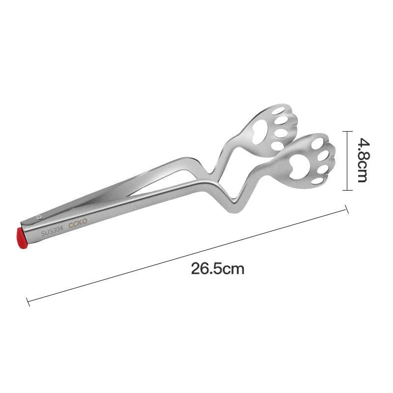 Stainless Steel Food Tongs Bread Barbecue Steak With Vegetables - Mubimart