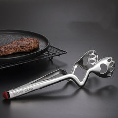 Stainless Steel Food Tongs Bread Barbecue Steak With Vegetables - Mubimart -  