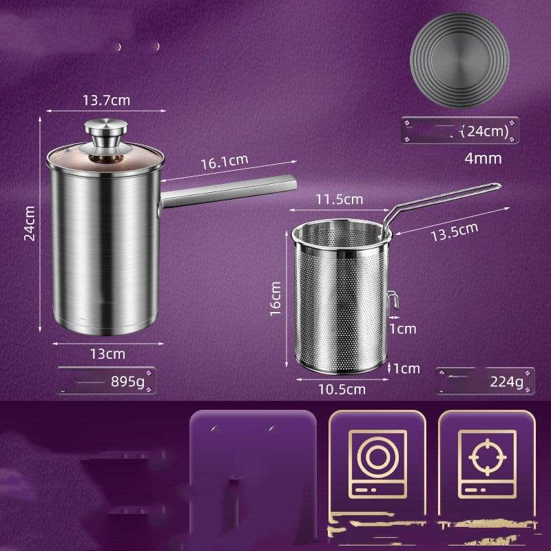 Stainless Steel Fryer For Household Mini Fuel Saving - Mubimart