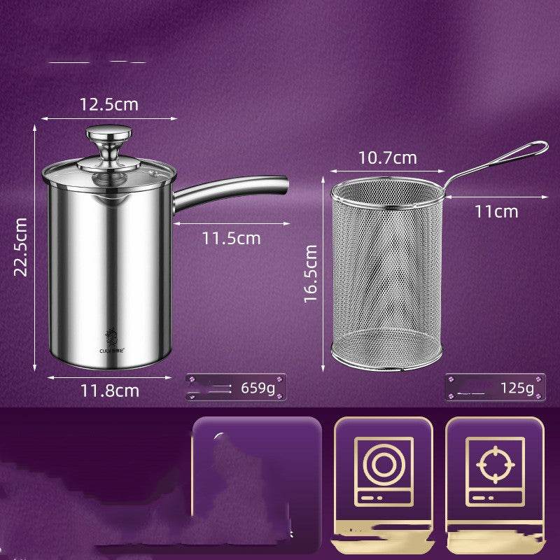 Stainless Steel Fryer For Household Mini Fuel Saving - Mubimart