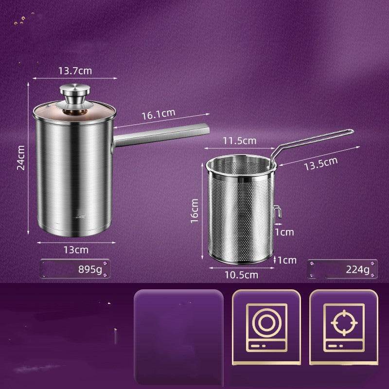 Stainless Steel Fryer For Household Mini Fuel Saving - Mubimart