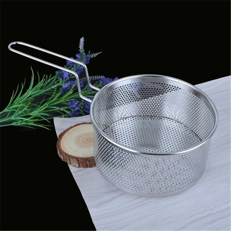 Stainless Steel Fryer Frying Basket Punching Colander Strainer Spoon - Mubimart -  