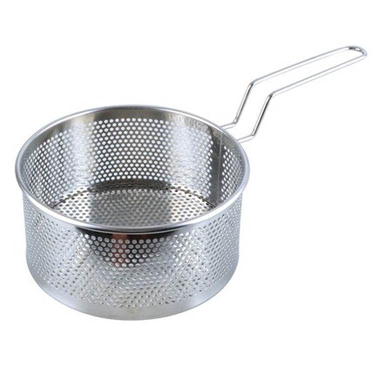 Stainless Steel Fryer Frying Basket Punching Colander Strainer Spoon - Mubimart