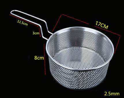 Stainless Steel Fryer Frying Basket Punching Colander Strainer Spoon - Mubimart -  