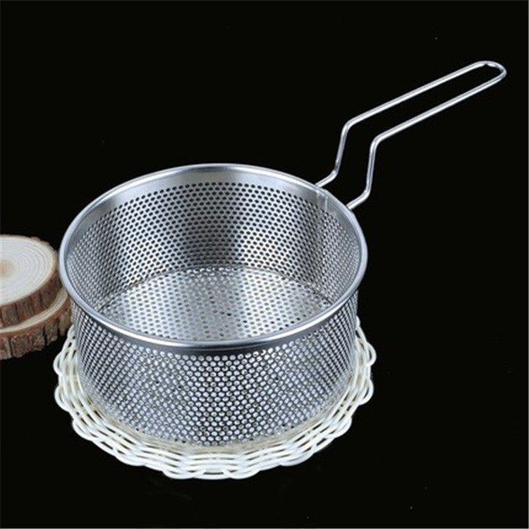 Stainless Steel Fryer Frying Basket Punching Colander Strainer Spoon - Mubimart -  