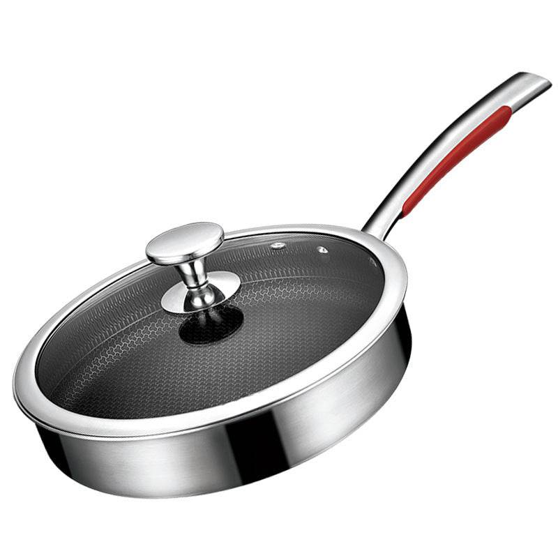Stainless Steel Full Pattern Frying Egg Fried Steak Pan - Mubimart