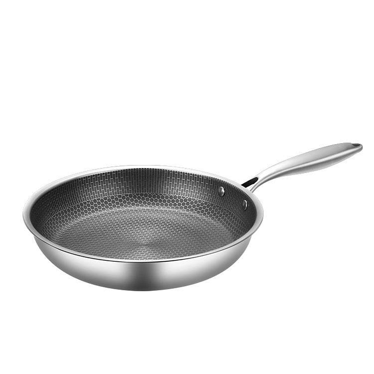 Stainless Steel Full Screen Honeycomb Frying Pan - Mubimart