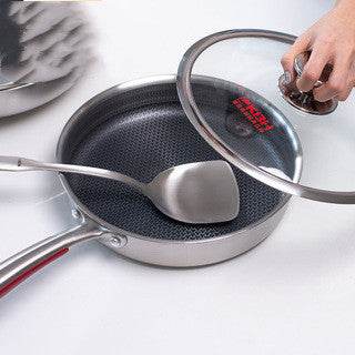 Stainless Steel Honeycomb Pan Cooking Skillet Steak Pan Saucepan - Mubimart