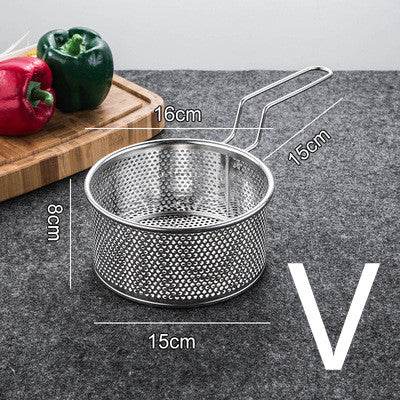 Stainless Steel Hot Pot Colander Filter Mesh With Hook - Mubimart