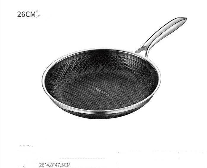 Stainless Steel Household Steak Omelet Pancake Pan - Mubimart