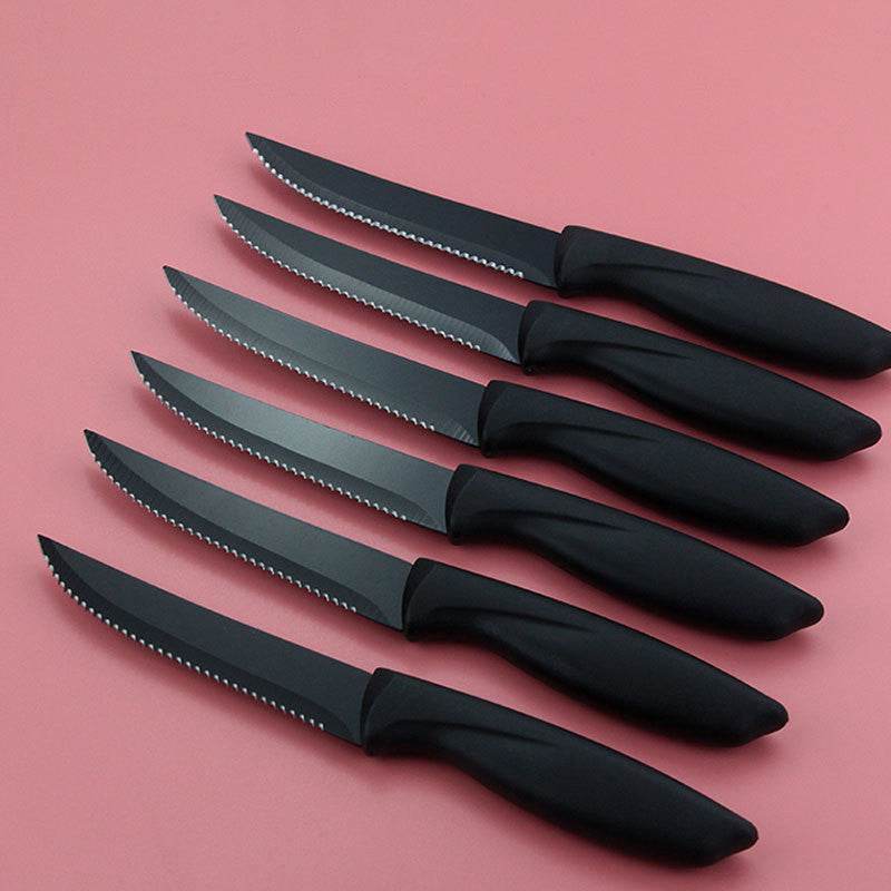 Stainless Steel Knife Set Kitchen Household Slicing Knife Chef's Knife Bread Knife Cheese Knife Scissors Pizza Knife Steak Knife - Mubimart