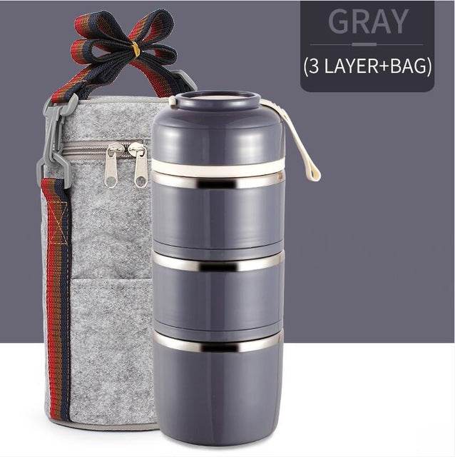 Stainless Steel Lunch Box For School Kids Lunchbox - Mubimart