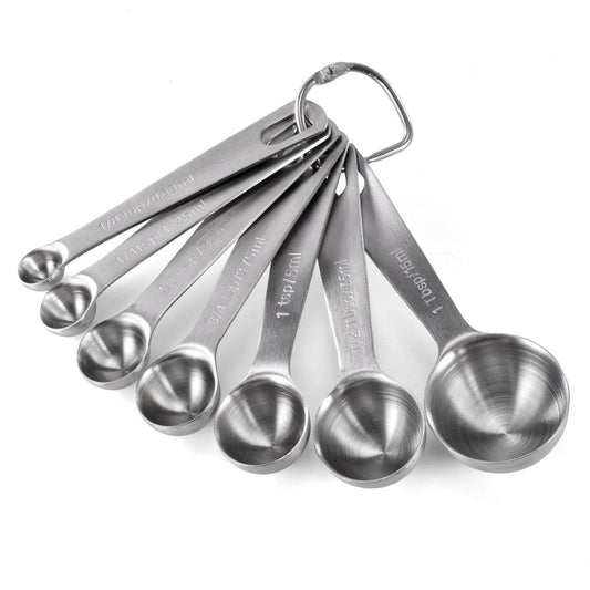 Stainless Steel Measuring Cup and Measuring Spoon 14-piece Set - Mubimart