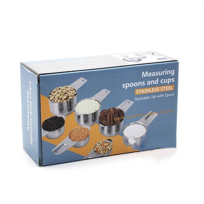 Stainless Steel Measuring Cup and Measuring Spoon 14-piece Set - Mubimart