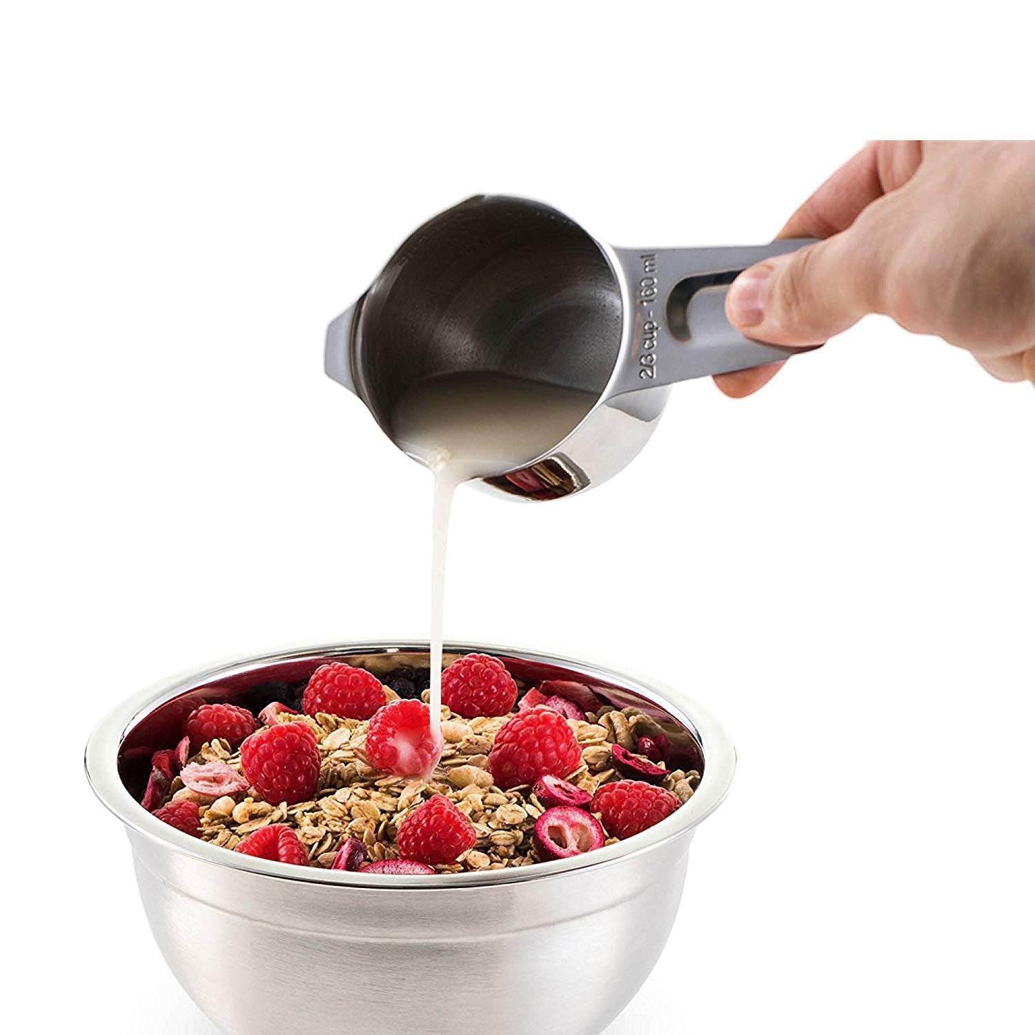Stainless Steel Measuring Cup and Measuring Spoon 14-piece Set - Mubimart