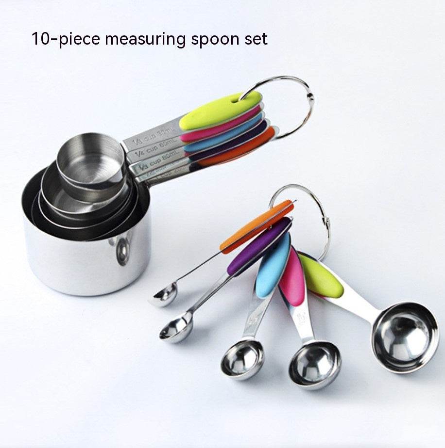 Stainless Steel Measuring Spoon Graduated Measuring Cup Baking Tools - Mubimart