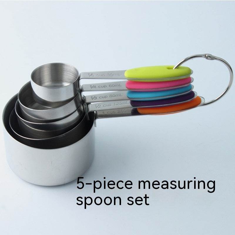 Stainless Steel Measuring Spoon Graduated Measuring Cup Baking Tools - Mubimart