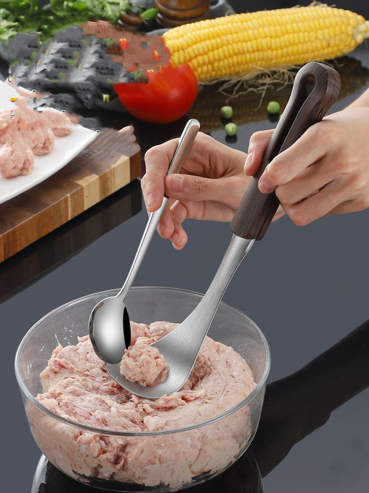 Stainless Steel Meatball Maker Mold Spoon DIY Cooking Tools - Mubimart - Cooking Spoon 