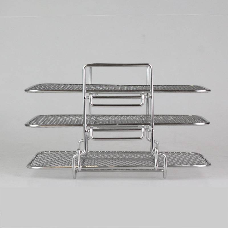 Stainless Steel Multi-layer Rectangular Stackable Dehydrator Air Fryer - Mubimart