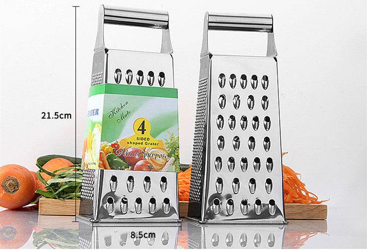 Stainless Steel Multifunctional Four-Sided Grater - Mubimart