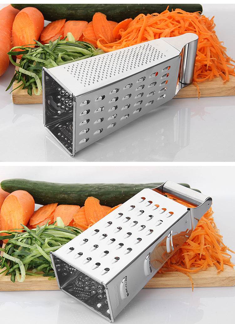 Stainless Steel Multifunctional Four-Sided Grater - Mubimart