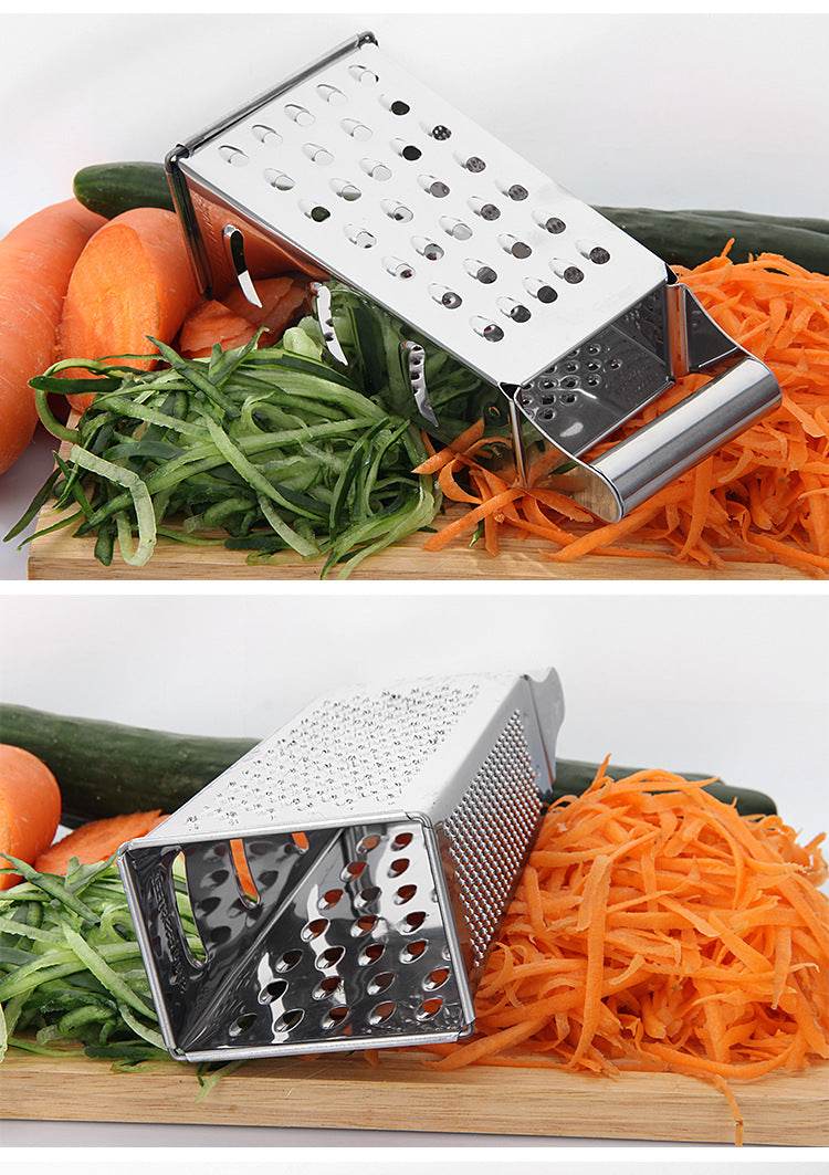 Stainless Steel Multifunctional Four-Sided Grater - Mubimart