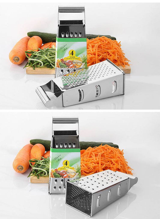 Stainless Steel Multifunctional Four-Sided Grater - Mubimart