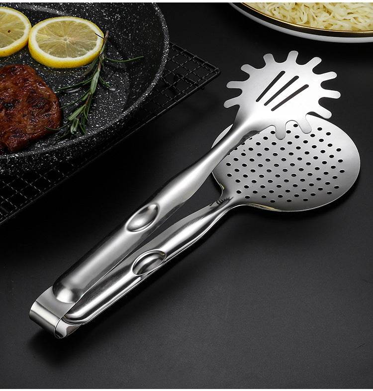 Stainless Steel Noodle Tongs Noodle Tongs Steak Tongs - Mubimart