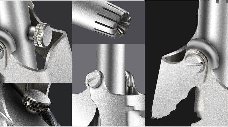 Stainless Steel Nose Hair Trimmer Men's Manual Scissors To Remove Nose Hair Shaving Cleaner - Mubimart