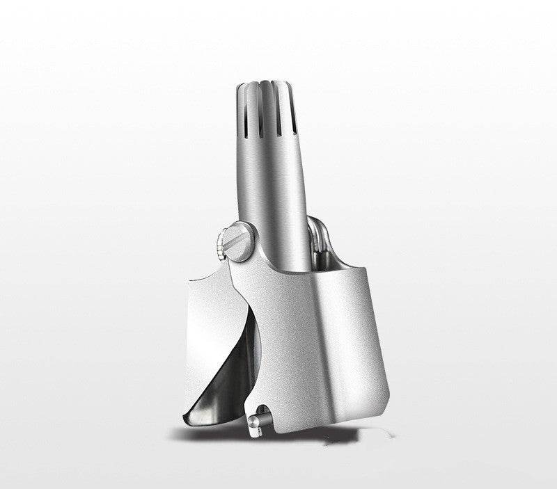 Stainless Steel Nose Hair Trimmer Men's Manual Scissors To Remove Nose Hair Shaving Cleaner - Mubimart