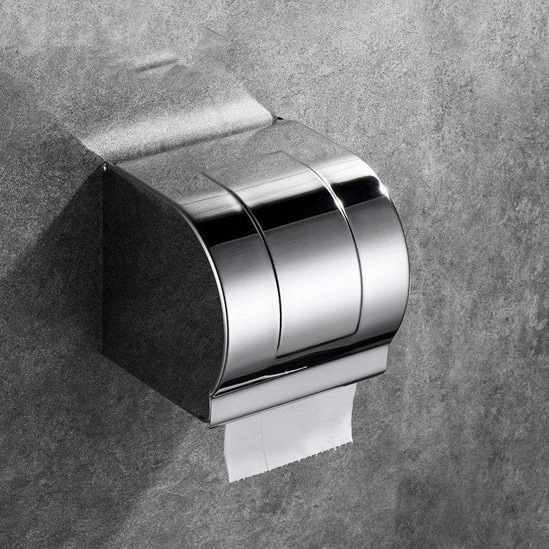Stainless Steel Paper Towel Holder Box Waterproof Paper Towel Holder Toilet Toilet Paper Holder - Mubimart