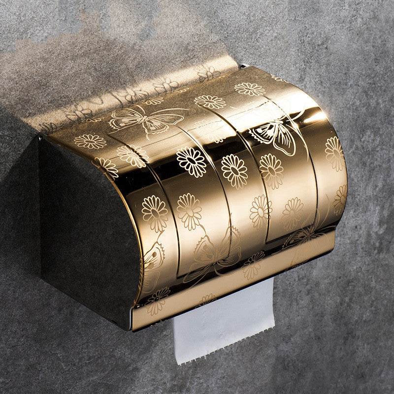 Stainless Steel Paper Towel Holder Box Waterproof Paper Towel Holder Toilet Toilet Paper Holder - Mubimart