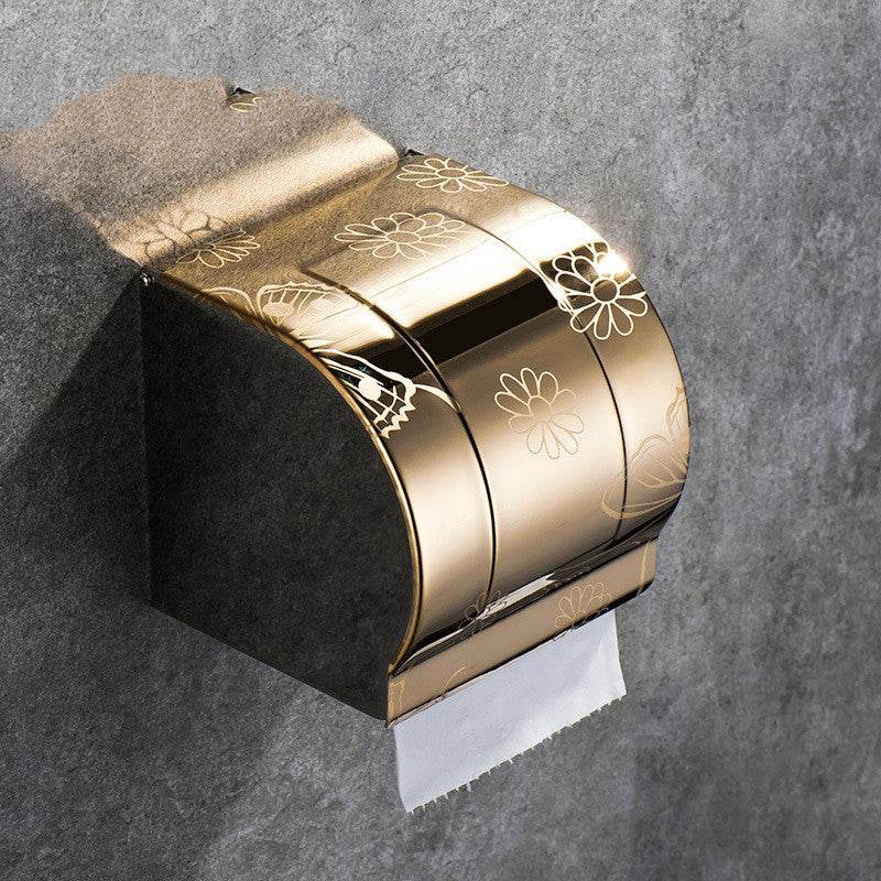 Stainless Steel Paper Towel Holder Box Waterproof Paper Towel Holder Toilet Toilet Paper Holder - Mubimart