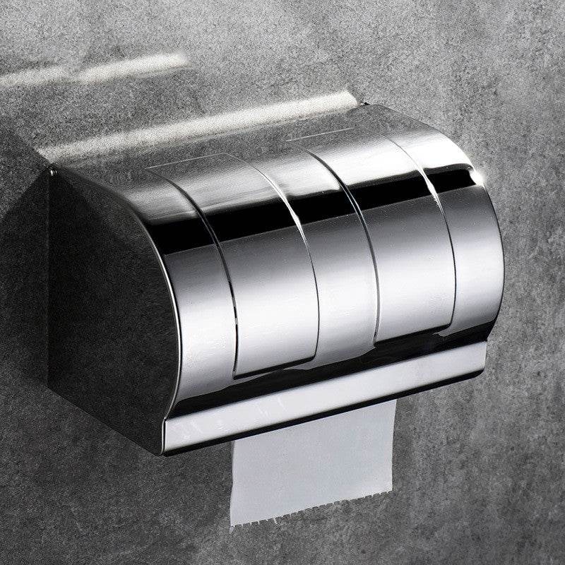 Stainless Steel Paper Towel Holder Box Waterproof Paper Towel Holder Toilet Toilet Paper Holder - Mubimart