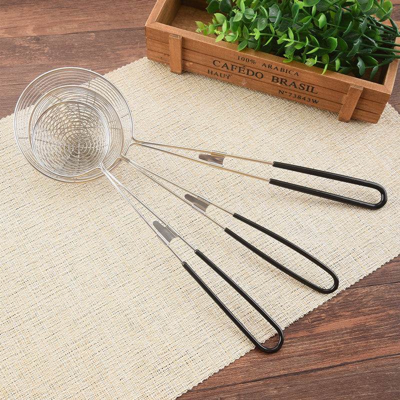 Stainless Steel Pearl Milk Tea Colander Hot Pot Colander Silicone Small Wire Drain - Mubimart