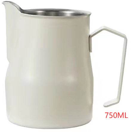 Stainless Steel Pitcher Pointed Thickened Frothing Pitcher Household Milk Cylinder - Mubimart