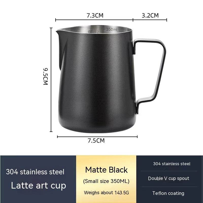 Stainless Steel Pitcher Pointed Thickened Frothing Pitcher Household Milk Cylinder - Mubimart