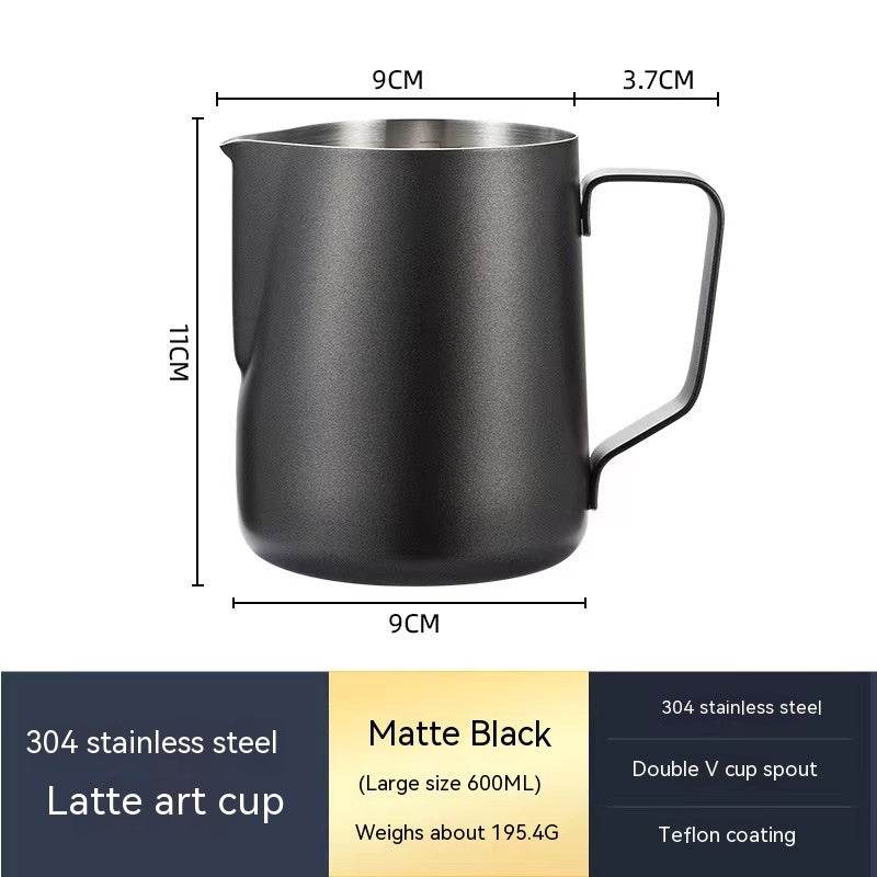 Stainless Steel Pitcher Pointed Thickened Frothing Pitcher Household Milk Cylinder - Mubimart