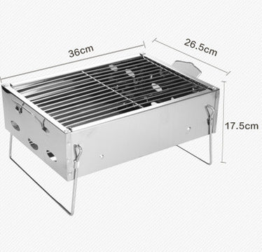 Stainless Steel Portable Barbecue Grill Household Charcoal Type - Mubimart -  