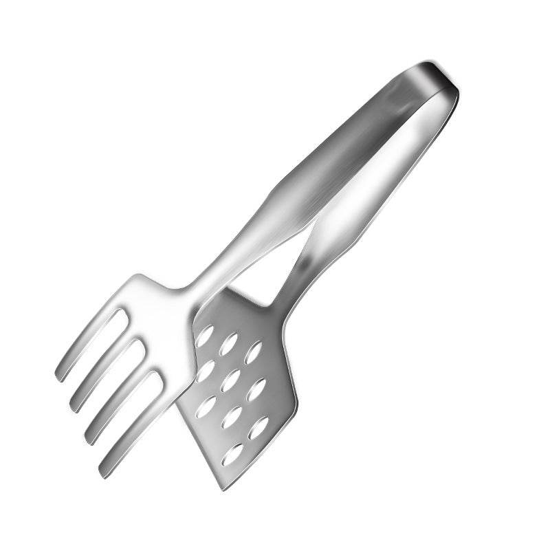Stainless Steel Steak Frying Spatula Roast Fish BBQ Tongs Bread Meat Food Clip Drain Oil Leak Shovel Kitchen Cooking Utensils - Mubimart