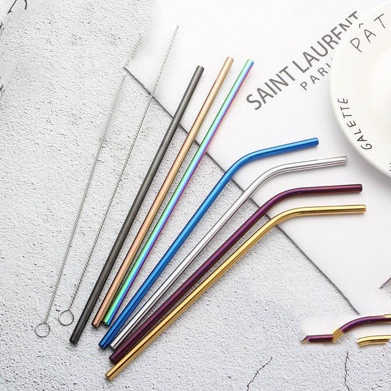 Stainless Steel Straws, Creative Colorful Metal Beverages - Mubimart
