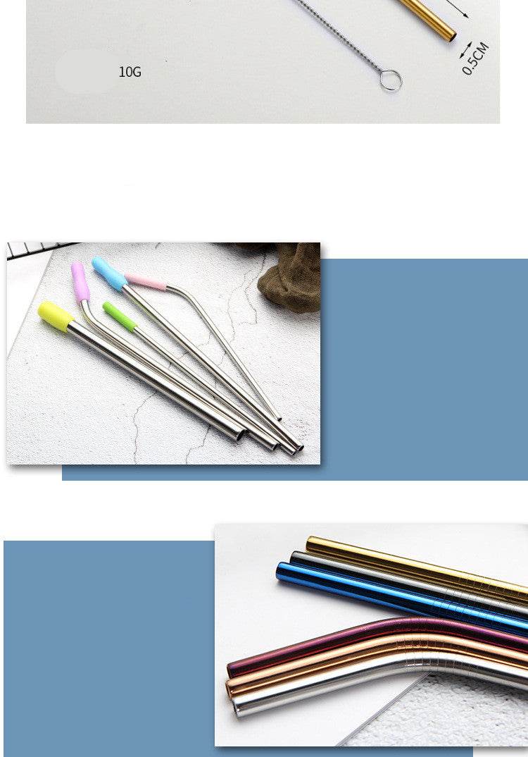 Stainless Steel Straws, Creative Colorful Metal Beverages - Mubimart