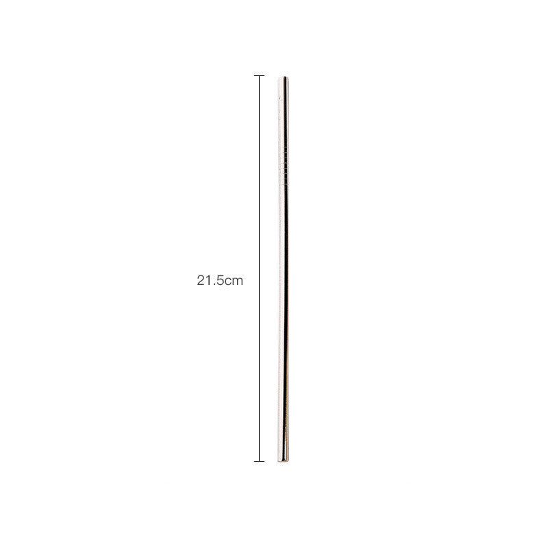 Stainless Steel Straws Titanium-Plated Color Milk Tea Coffee Beverage Metal Straws Set - Mubimart -  