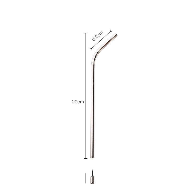 Stainless Steel Straws Titanium-Plated Color Milk Tea Coffee Beverage Metal Straws Set - Mubimart