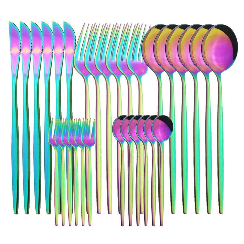 Stainless Steel Tableware Fruit Fork Household Hotel Creative Western Cutlery Tableware - Mubimart
